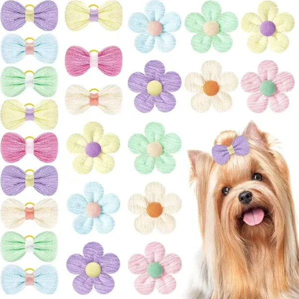 Flower Dog Hair Bows